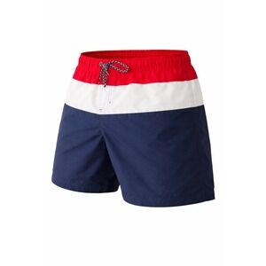 OP Ocean Pacific Swim Trunks Mens Large 36-38 Red White Blue Color Block Lined